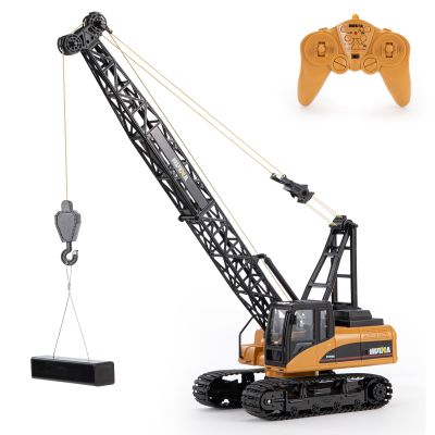 YAZHIYI RC Crane Toy, 15CH Remote Control for Boys 8-12, RC Crane Tower Construction Vehicles with Heavy Duty Metal Hook, Birthday Gifts Ideas for Kids Adults, 1:14 Scale Trucks (with Gift)