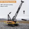 YAZHIYI RC Crane Toy, 15CH Remote Control for Boys 8-12, RC Crane Tower Construction Vehicles with Heavy Duty Metal Hook, Birthday Gifts Ideas for Kids Adults, 1:14 Scale Trucks (with Gift) view 2