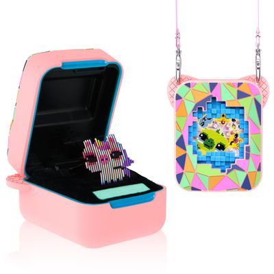 FIOPAZ Silicone Case for Bitzee Magicals Digital Pet, Skin Sleeve for Bitzee Magicals Interactive Digital Pet Protective for Girls & Boys with Lanyard (Pink)