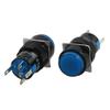 PGMTDEFXJO 5 Pcs Control Electrical Blue Round DC 24V Light Latching Panel AC 250V 5A Push Button Switch view 1