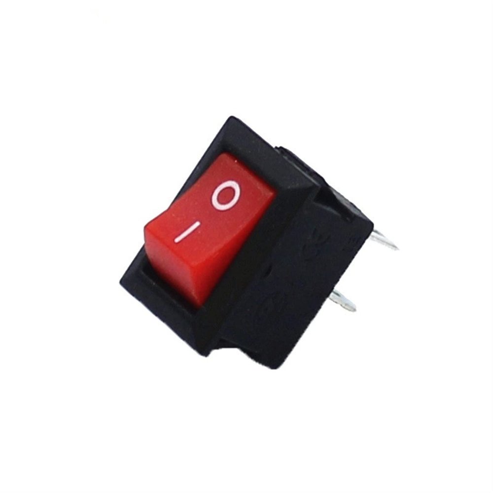 PGMTDEFXJO Rocker Switch 10PCS KCD11 Rocker Switch 10 * 15mm Mini Push Button Switch ON-Off/ON-Off-ON 2 Pins / 3 Pins 3A 250VAC / 6A 125VAC 10x15mm (Color : Red)(Red)