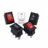 PGMTDEFXJO Rocker Switch 10PCS KCD11 Rocker Switch 10 * 15mm Mini Push Button Switch ON-Off/ON-Off-ON 2 Pins / 3 Pins 3A 250VAC / 6A 125VAC 10x15mm (Color : Red)(Red) view 3