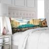 Indianapolis Cotton Body Pillow for Side Sleeper Indianapolis City Skyline Body Pillow for Pregnant Women Long Pillow Case with Zipper Pillow Case Bedroom Decor 20x54in view 4