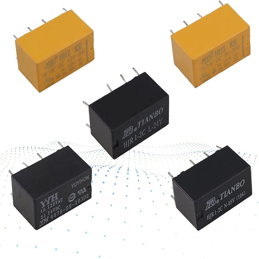 PGMTDEFXJO Relay 5pcs dpdt PCB Relay 3V 5V 9V 12V 24V 8 pins Relay Switch (Color : 5vdc)(5vdc)