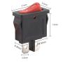 Rocker Switch 5 PCS/Lot KCD1 21X9.5mm 2Pin 2 Position Rocker Switch Snap in ON-Off Black Red White Push Button Boat Switch 6A 250V/10A 125V (Color : 2pin Red Black, Size : 5 PCS)(2pin Black Black) view 3