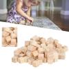 Wooden Cubes, Lightweight Wood Blocks for Letter Blocks, 1x1x1cm, Natural Wood Color, 100 Pieces view 4
