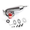 FLMLF CNC Metal Clamp Exhaust Tuned Pipe of 23CC-36CC Engine for 1/5 HPI ROFUN BAHA King Motor ROVAN BAJA SS 5B 5T 5SC Rc Parts (Red) view 2