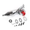FLMLF CNC Metal Clamp Exhaust Tuned Pipe of 23CC-36CC Engine for 1/5 HPI ROFUN BAHA King Motor ROVAN BAJA SS 5B 5T 5SC Rc Parts (Red) view 4