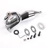 FLMLF CNC Metal Clamp Exhaust Tuned Pipe of 23CC-36CC Engine for 1/5 HPI ROFUN BAHA King Motor ROVAN BAJA SS 5B 5T 5SC Rc Parts (Silver) view 2