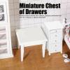 1:12 Scale Dollhouse Chest of Drawers Wooden Miniature White Bedroom Furniture Doll House Decoration 1:12 Miniature Dollhouse Decoration Dollhouse Accessories view 2