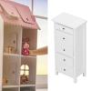 1:12 Scale Dollhouse Chest of Drawers Wooden Miniature White Bedroom Furniture Doll House Decoration 1:12 Miniature Dollhouse Decoration Dollhouse Accessories view 3