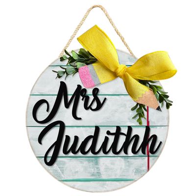 Personalized Teacher Door Sign, Custom Teacher Name Front Door Hanger, Classroom Door Hanger,Classroom Door Sign,Teacher Door Hanger, Teacher Appreciation Gifts, Special Gifts For Teachers