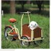 JIYIAN Adult/Childrentrike,Cargo Bike Kids 3 Wheels Tricycle Front Wooden Box for Toy/Pet Three Wheel Bikes Bicycle,Green view 2
