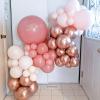 Dusty Pink Blush Balloons, Retro Boho Pink Balloons Cream White Balloon Pearl Light Rose and Metallic Rose Gold Confetti Balloon for Girls Baby Shower Woman Birthday Wedding Party Decorations view 3