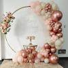 Dusty Pink Blush Balloons, Retro Boho Pink Balloons Cream White Balloon Pearl Light Rose and Metallic Rose Gold Confetti Balloon for Girls Baby Shower Woman Birthday Wedding Party Decorations view 4