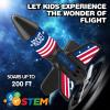 Eieymct Rocket Launcher for Kids - Self-Launching 200 ft Motorized Outdoor Electric Play Toy, High Flying Air Rocket with Launch Set, Birthday Toys Gifts for Boys 8-12, Star Pattern view 2