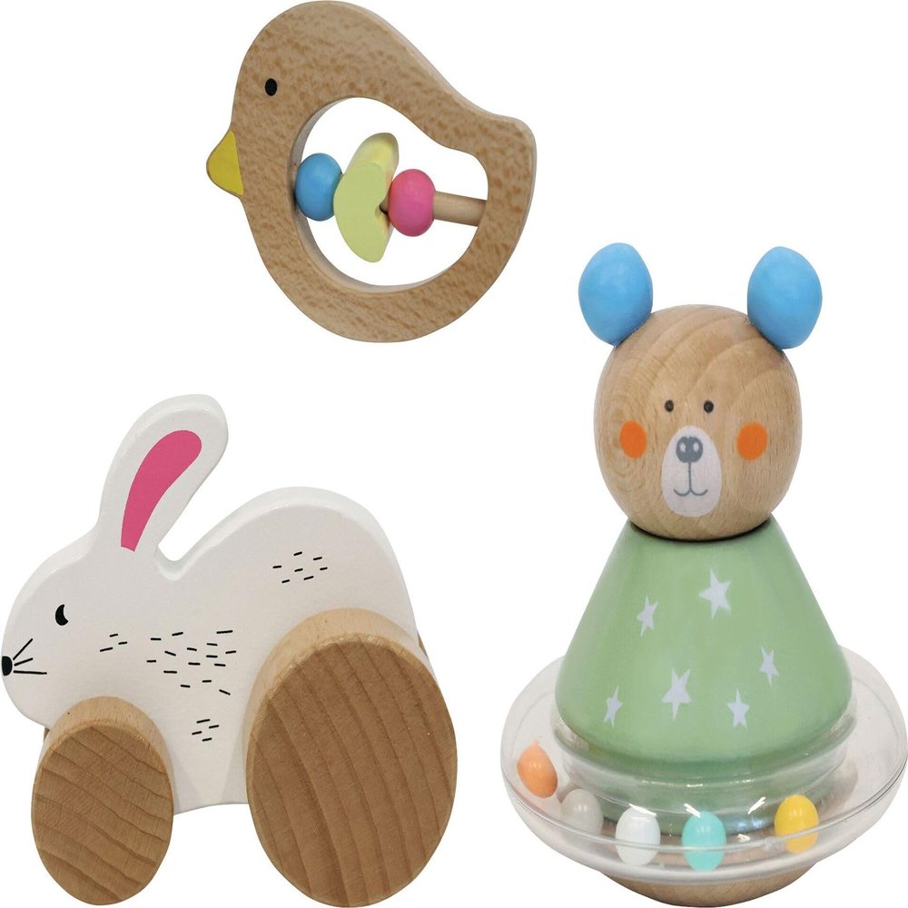SpielMaus Wooden Activity Play and Gift Set, 3 Pieces