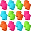 Bememo 24 Pcs Neon Wristbands for Kids End of The Year Student Gifts Bulk Tennis Wrist Sweatbands 80s Neon Youth Basketball Wrist Bands for Boys Girls 90s Glow Party School Supplies(Stylish Colors) view 1