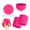 Bememo 24 Pcs Neon Wristbands for Kids End of The Year Student Gifts Bulk Tennis Wrist Sweatbands 80s Neon Youth Basketball Wrist Bands for Boys Girls 90s Glow Party School Supplies(Stylish Colors) view 4