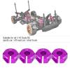 Lybunair 12mm Wheel Hex Hub Adapters Fit for 1/10 Scale RC Vehicles Cars (Blue Purple Gold Red) (5.0MM Purple) view 2