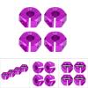 Lybunair 12mm Wheel Hex Hub Adapters Fit for 1/10 Scale RC Vehicles Cars (Blue Purple Gold Red) (5.0MM Purple) view 4
