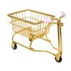 ToysCentral Basics Miniature Shopping Cart Toy Kids Push Cart Toy Multi Stationery Play House Toys Supermarket Toy Metal Model Decor, gold and pink, 16cmx8.5cmx12cm view 1