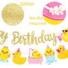 3PCS Duck Happy Birthday Banners Rubber Duck Birthday Party Supplies Duck Birthday Hanging Banners Duck Birthday Party Decorations for Little Yellow Duck Baby Shower Supplies view 4