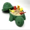 Munnygrubbbers - Mini Desktop Turtle Sand Box - 6 x 6 in - Stress Relief - includes Soft Moldable Play Sand and Mini Tool Accessories - Novelty Gift - Desktop Decor - Zen Garden - (Gold) view 3