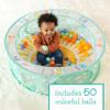 Infantino Pop-Up Ball Pit, 50 Colorful Balls, Easy Setup & Storage, 35" Spacious Play Area, Bright & Colorful Design, Includes Storage Bag view 2
