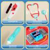 Doctor Kit for Kids, Pretend Doctor Playset for Toddlers with Cart, Costume and Stethoscope, Role Play Medical Toy for Girls Boys Toddlers 3-8 Birthday Gifts (Pink) view 3