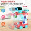 Doctor Kit for Kids, Pretend Doctor Playset for Toddlers with Cart, Costume and Stethoscope, Role Play Medical Toy for Girls Boys Toddlers 3-8 Birthday Gifts (Pink) view 4