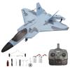 Park10 Toys F22 Raptor Model RC Jet 3CH 2.4G F22S RC Airplane for Adults Upgrade Version Outdoor RC Glider Plane with LED Light (Gray) view 1