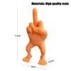 TSYIDUI 2pcs Middle Finger Figure with Legs,Funny Middle Finger Statue with Legs Decoration,Creative Resin Finger Sculpture,Figurine Gag Gifts,Middle Finger Ornament,Decor Desk Accessory (B+BR) view 2