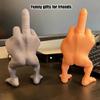 TSYIDUI 2pcs Middle Finger Figure with Legs,Funny Middle Finger Statue with Legs Decoration,Creative Resin Finger Sculpture,Figurine Gag Gifts,Middle Finger Ornament,Decor Desk Accessory (B+BR) view 4