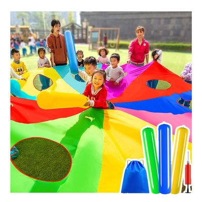 UUNVTOSU Play Parachute Outdoor Beach Game - Parachute Game, Teamwork Parachute Game, Nursery Physical Training Aids Parachute Parachute