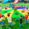 UUNVTOSU Rainbow Parachute with Holes, Home Backyard Whack-a-mole Game, Creative Birthday Gift for Boys and Girls Parachute Parachute(4m/9.8ft) view 2