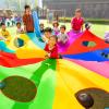 UUNVTOSU Rainbow Parachute with Holes, Home Backyard Whack-a-mole Game, Creative Birthday Gift for Boys and Girls Parachute Parachute(4m/9.8ft) view 3