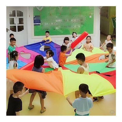 UUNVTOSU Play Parachute Whack-a-mole Game, 15-30 People Team Play, Kids Coordination & Agility Training Parachute with Holes Parachute Parachute