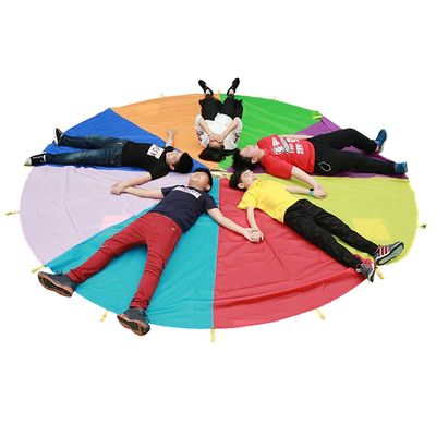 UUNVTOSU Play Parachute Birthday Party Game, Balance & Coordination Play Parachute Game, Body Coordination Training Parachute Parachute(2m/6.5ft)