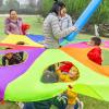 UUNVTOSU Parachute Game with Holes, Whack-a-mole Game - Exercise Kids Agility and Reflexes, Parent- Interactive Garden Game Parachute Parachute(6m/19.6ft) view 2