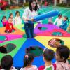 UUNVTOSU Parachute Game with Holes, Whack-a-mole Game - Exercise Kids Agility and Reflexes, Parent- Interactive Garden Game Parachute Parachute(6m/19.6ft) view 3