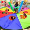 UUNVTOSU Parachute Game with Holes, Whack-a-mole Game - Exercise Kids Agility and Reflexes, Parent- Interactive Garden Game Parachute Parachute(6m/19.6ft) view 4