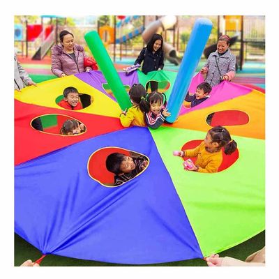 UUNVTOSU Play Parachute Whack-a-mole Game, Outdoor Activity Agility Training for Nursery/Preschool/Family, Hand-Eye Coordination Training Parachute Parachute(4m/13.1ft)