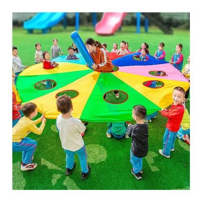 UUNVTOSU Play Parachute - Whack-a-mole Game, Teamwork Fun Whack-a-mole Game, Parent- Interactive Garden Game Parachute Parachute(6m/19.6ft)