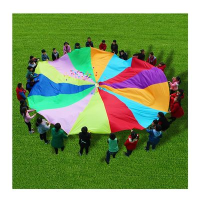 UUNVTOSU Play Parachute Birthday Party Game, Nursery Physical Training Resistance Parachute Games, 10-100 People Teamwork Game Parachute Parachute(2m/6.5ft)
