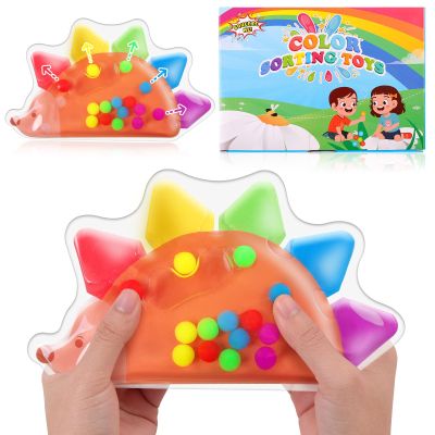 Ainiv Color Sorting Toys Sensory Toys for Toddlers, Color Matching Educational Toy for Autism & Fine Motor Skills, Montessori Math Skills Games for Kids Boys Girls Ages 3-6 Years, Hedgehog
