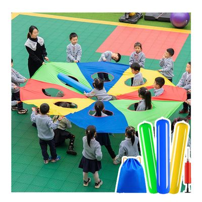 UUNVTOSU Play Parachute Outdoor Beach Game - Parachute Game, Parachute Games for Home/Nursery, Oxford Fabric Parachute Parachute Parachute