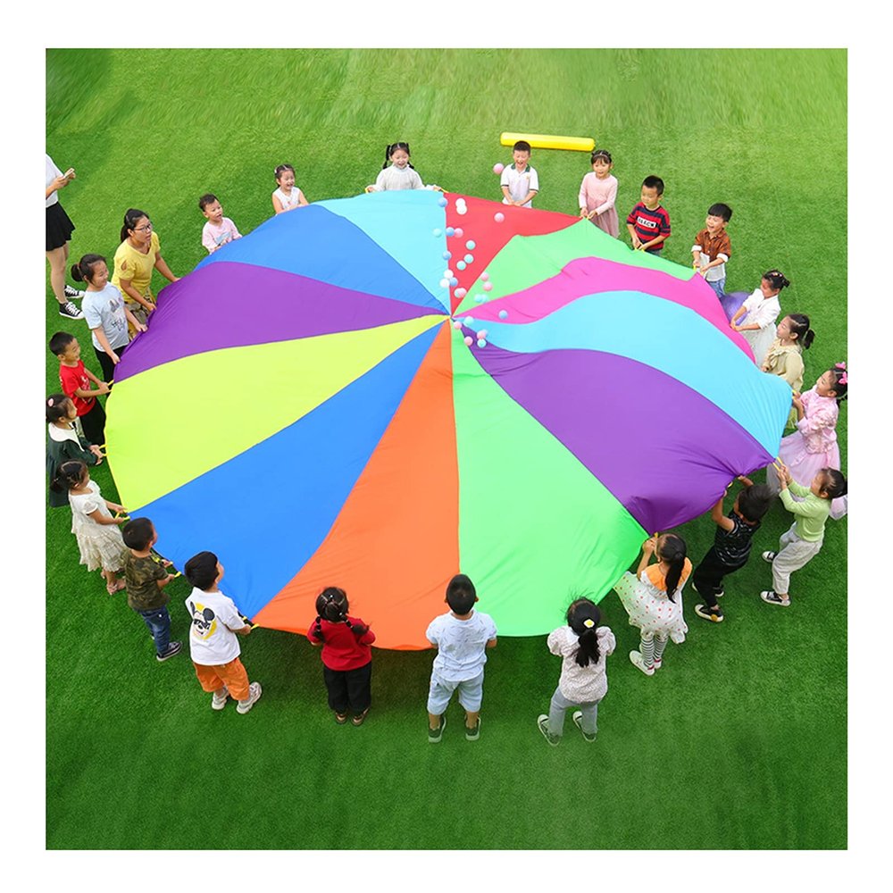 UUNVTOSU Play Parachute Parachute Toy with Storage Bag, Oxford Cloth Parachute Game, and Easy to Clean Parachute Parachute(2m/6.5ft)