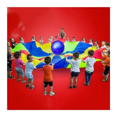 UUNVTOSU Play Parachute Rainbow Parachute with Storage Bag, Nursery Outdoor Activities Parachute, Balance & Coordination Training Parachute Parachute(4m/13.1ft)