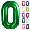 Green Number 0 Balloon 40 Inch, 0 Balloon Numberfor 10th 20th 30th 40th 50th 60th Birthday Decorations, Green Party Supplies for Men Women view 1